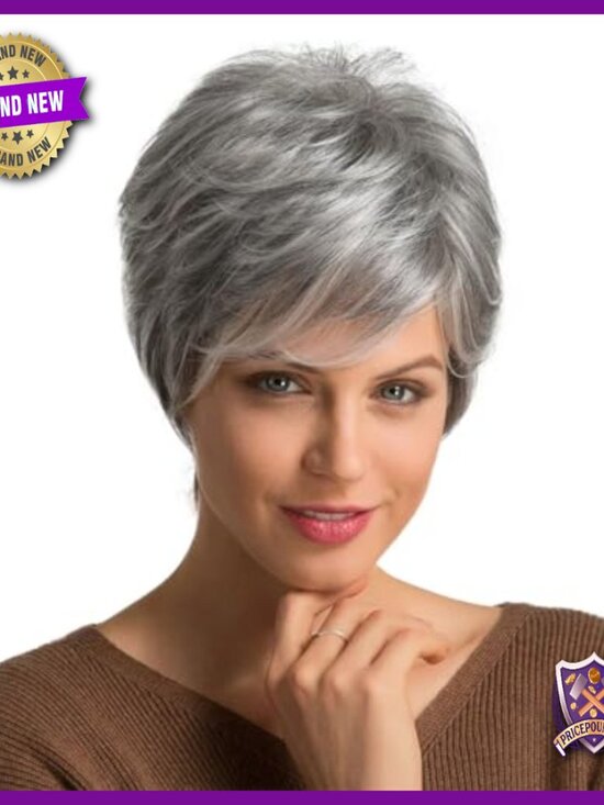 6 Inch Human Hair Wig Glueless Heat Resistant Lightweight Role Play main image 6